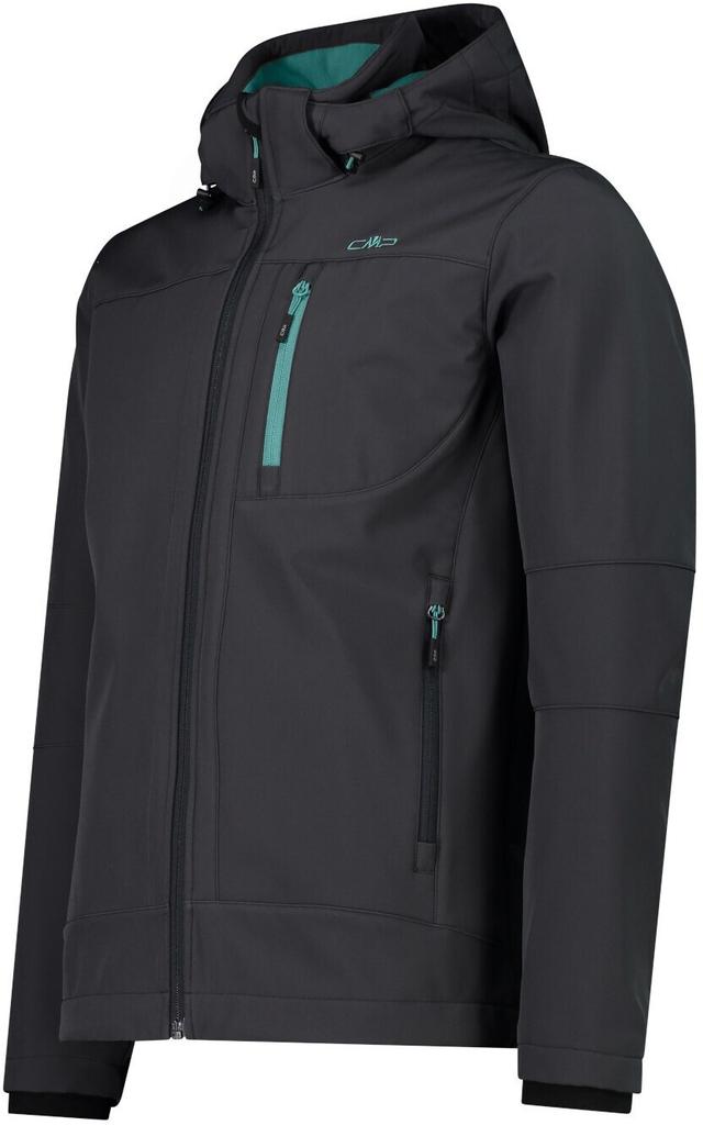 Куртка CMP мужская Softshell Jacket Zip Hood (3A01787N) с отстегивающимся капюшоном (3a01787n-09ut) antracite-lichen