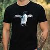 Mens Winter Penguin Print Cotton T-Shirt Size XS To 5XL-