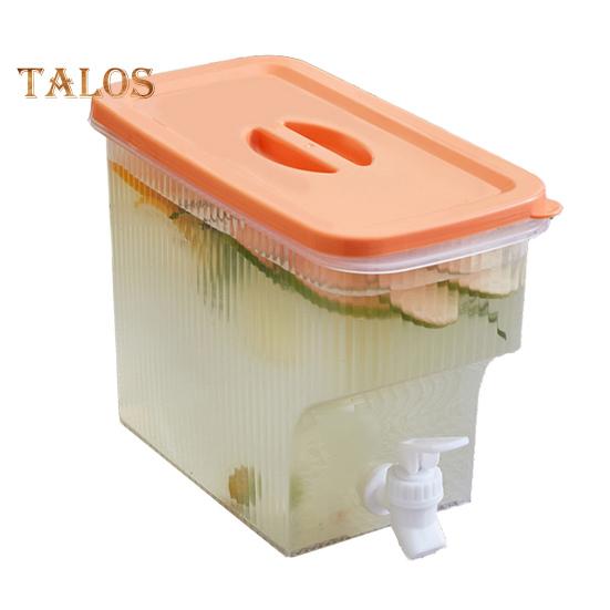 3.9L Water Dispenser with Faucet Leakproof Iced Tea Pitcher for Fridge BPA-Free Juice Container for Summer Drinks