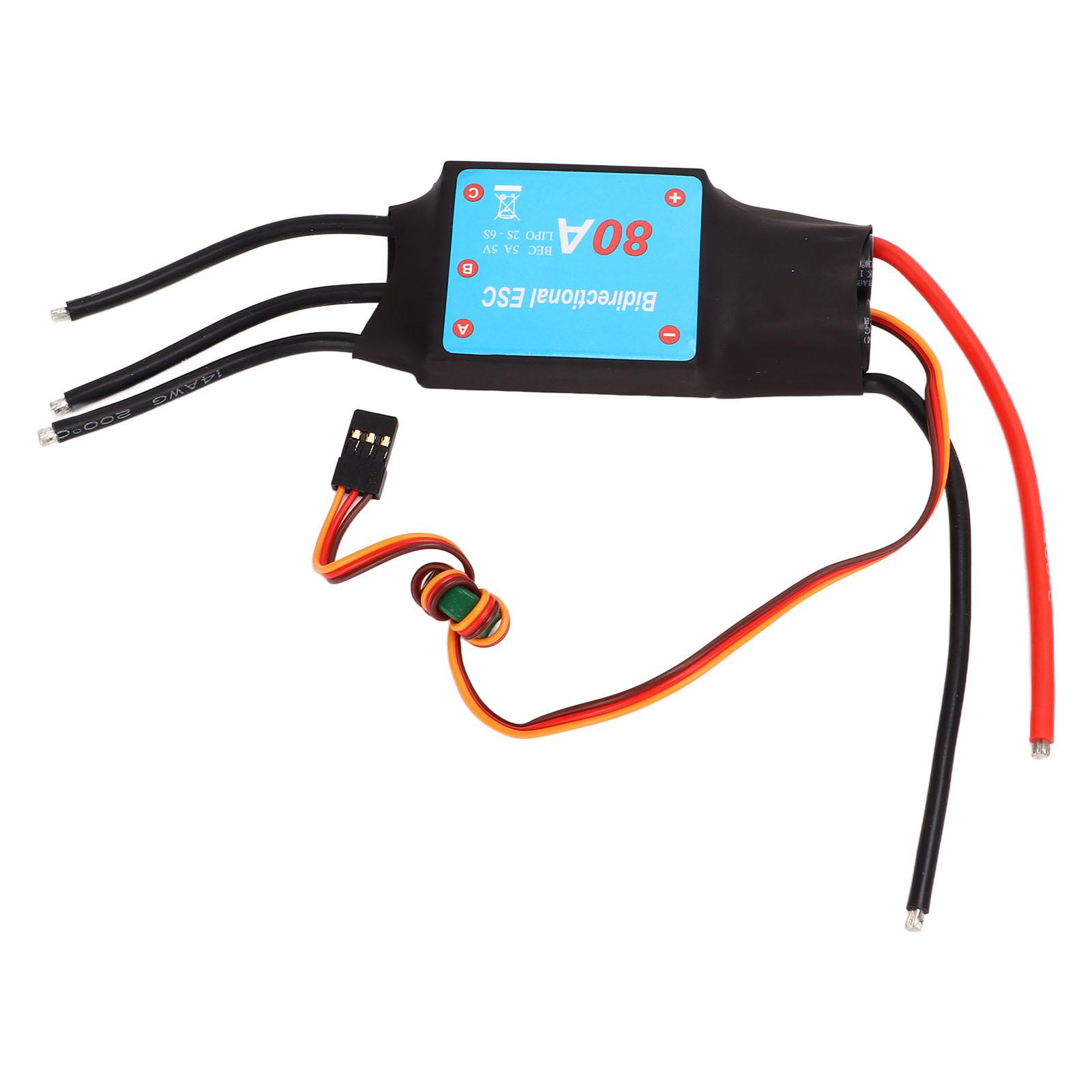 

RC Boat Brushless ESC 80A Brushless 5V 5A BCE Output Multifunction ESC Speed Controller for RC Boat Underwater Propeller