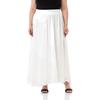 Women's Plus Size Elastic Waist Flared Lined Chiffon Long Skirt
