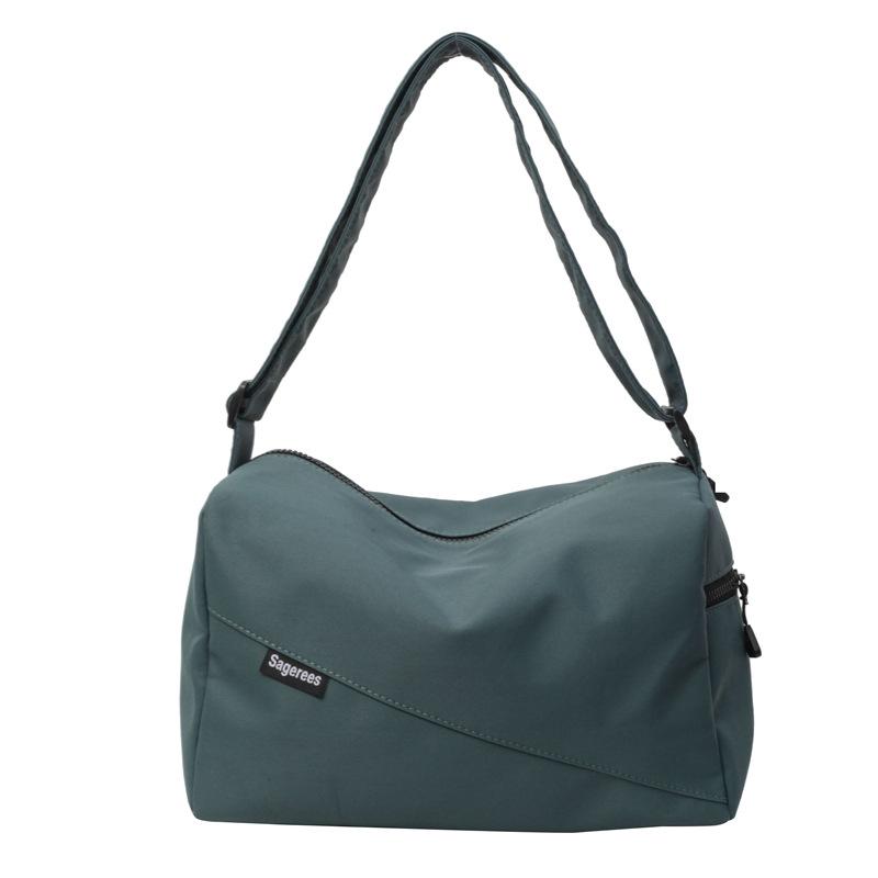 Sports casual lightweight outing bag women's class work clothingpure color shoulder bag large capacity casual travel crossbody bag