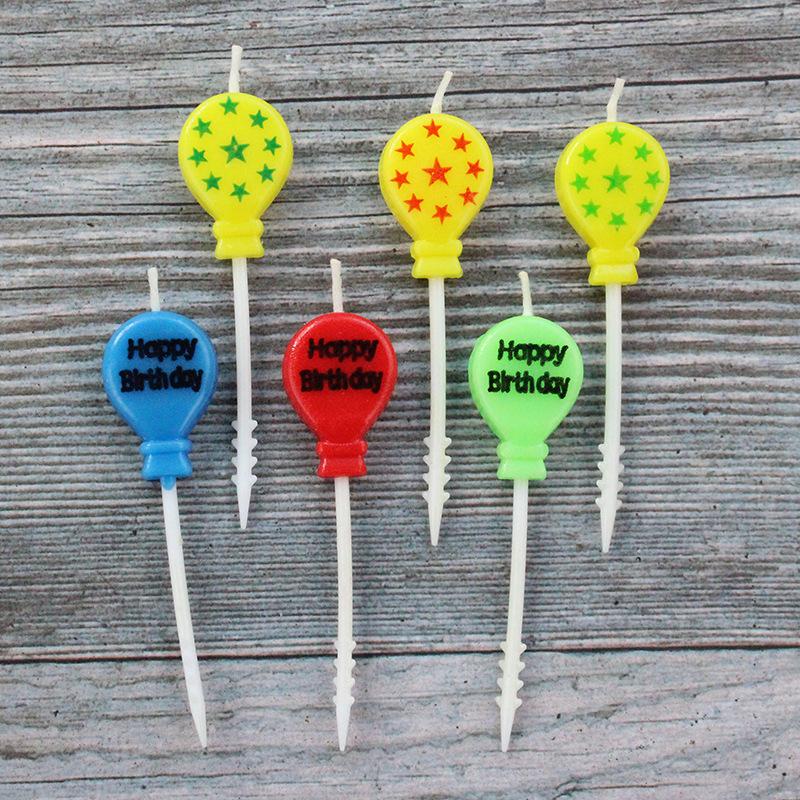 Cute Cartoon Birthday Cake Candles Creative Children's Baking Decoration Car Balloon Ship Combination Candle