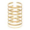 Western Vintage Multi-Layer Rhombus Pattern Bangle Luxury Statement Alloy Bracelet Women Exaggerated Fashion Jewelry Gift