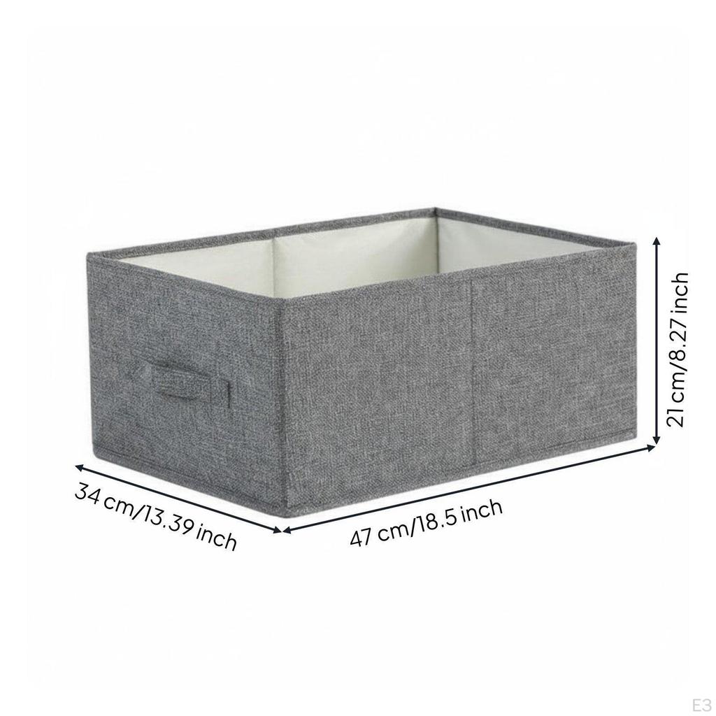 Foldable textile Box adaptable container with Handles Large Capacity Closet Organizer for