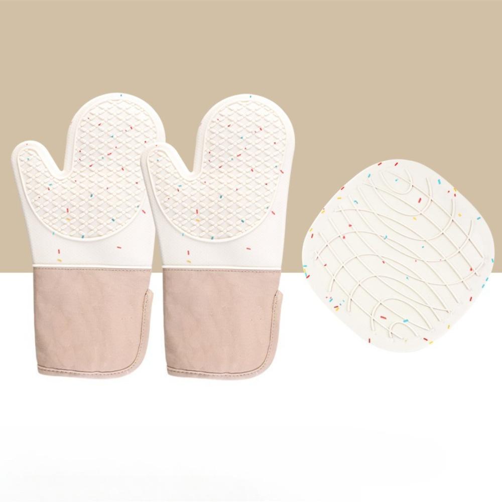 

Silicone Insulated Glove, Anti Slip, Lengthened, Thickened, High-Temperature Resistant Kitchen Anti Scalding Device
