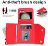 Applicable to Samsung Zflip5 double-buckle zipper messenger wallet case zflip4 niche multi-card all-inclusive anti-drop case in stock