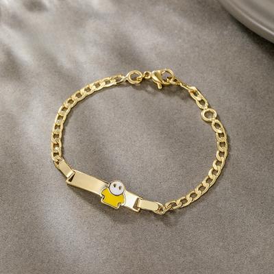 Fashionable Geometric Cartoon Character Chain Bracelet