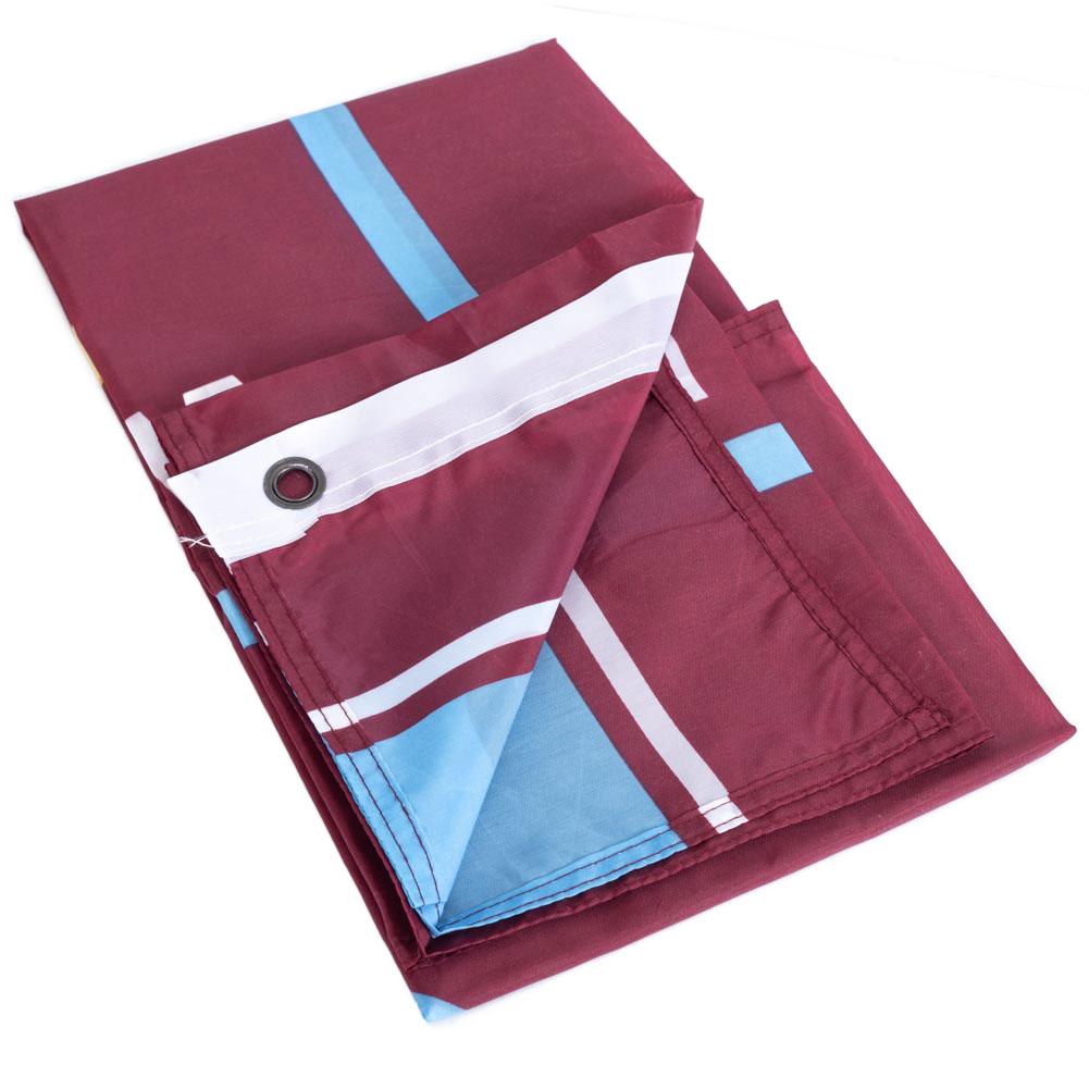 West Ham United FC Stripe Crest Flag