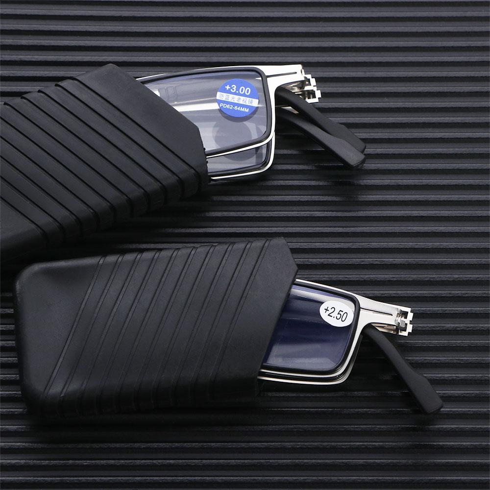 With Glasses Case Hyperopia Eyewear Anti Blue Light Presbyopia Eyeglasses Foldable Reading Glasses