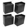 4 PCS 4in L Shaped Anti Vibration Pads Rectangular Non Slip Foot Pad Bed Risers for Washing Machine