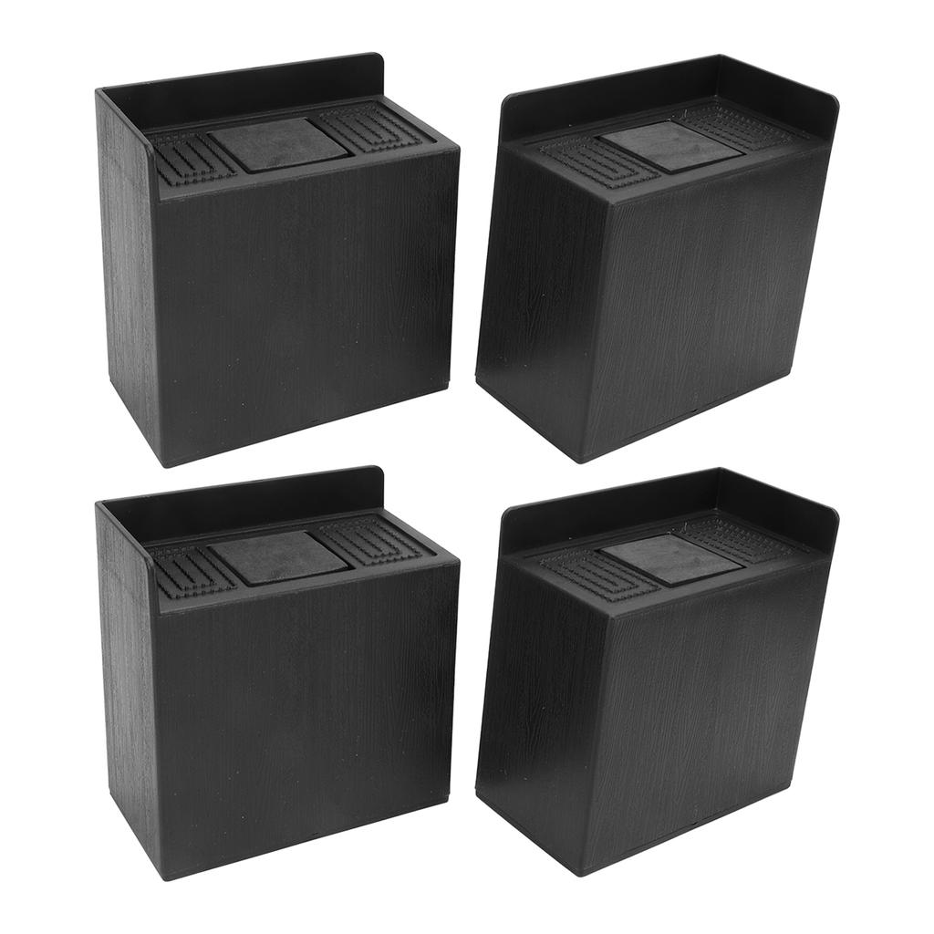 4 PCS 4in L Shaped Anti Vibration Pads Rectangular Non Slip Foot Pad Bed Risers for Washing Machine