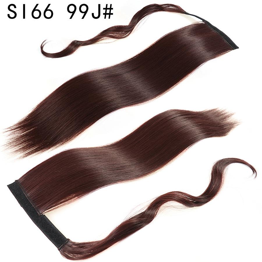 LISI HAIR Synthetic Fibers Are Clipped Onto A Ponytail Hairpin To Extend The Length of A Woman's Hair At High Temperature