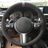 Car Steering Wheel Cover Black Suede Leather For Bmw F87 M2 F80 M3 F82 M4 M5 F12 F13 M6 F85 X5 M F86 F33 X6 M F30 M Sport