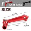 EXDUCT Universal Reversible Lever Shift Pedal Change Pedal for Bike Bike Motorcycle Custom Dress Up Silver