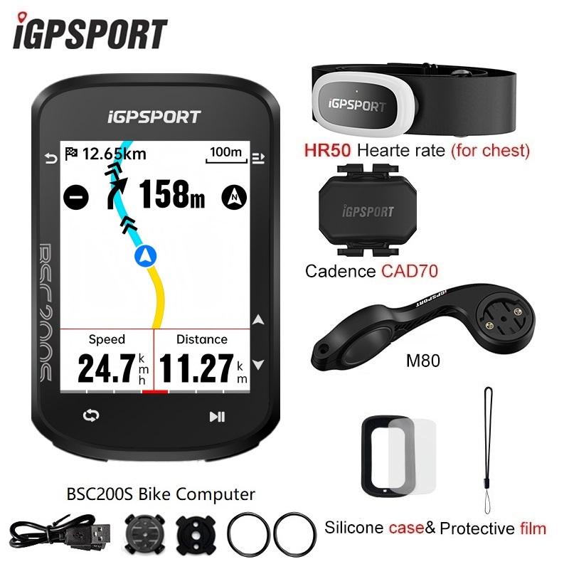 BSC200S Colorful GPS Bike Computer iGPSPORT Cycle Wireless Speedometer Bicycle Cycling Odometer Sync for Strava