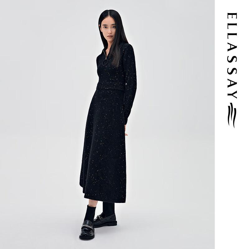 ELLASSAY Women's Cashmere Blend Knit A-Line Dress