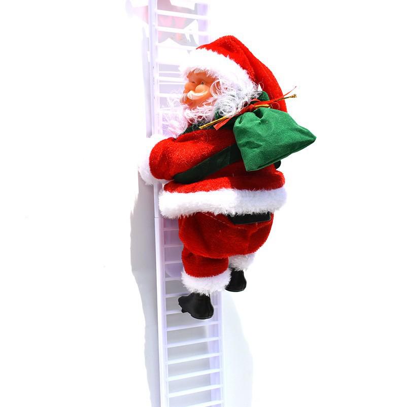 Electric Musical Climbing Santa & Reindeer Cart – Creative Christmas Decoration & Gift