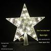 Christmas Luminous Tree Top Star - Warm Color Transparent Pentagram in 12cm, 15cm, 17cm, 21cm Sizes