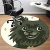 1PC Puppy Moon Office Round Area Rug,  Mat Suitable ForOffice, Under Office Chairs Bedroom Living Room Home Decor, Room Deco