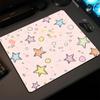 Pastel Pink Star Pattern Mouse Pad Square Computer Office Game Table Mat Rubber Anti-slip Laptop Mousepads 40X45 Large Desk Pads