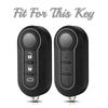 3 Buttons Tpu Car Flip Remote Key Case For Fiat 500 Panda Punto Bravo Ducato Peugeot Boxer Citroen Jumper Auto Key Bag Keychains