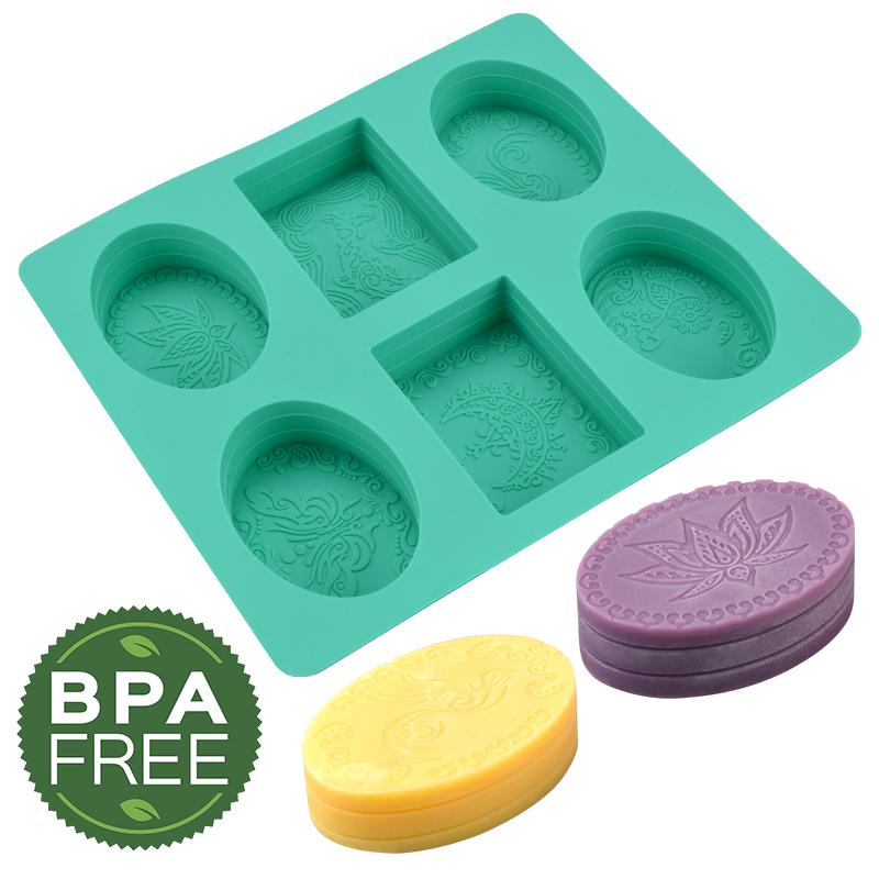 6 Cavity Silicone Honey Bee Soap Mold Mould Tray Handmade DIY Making Crafts