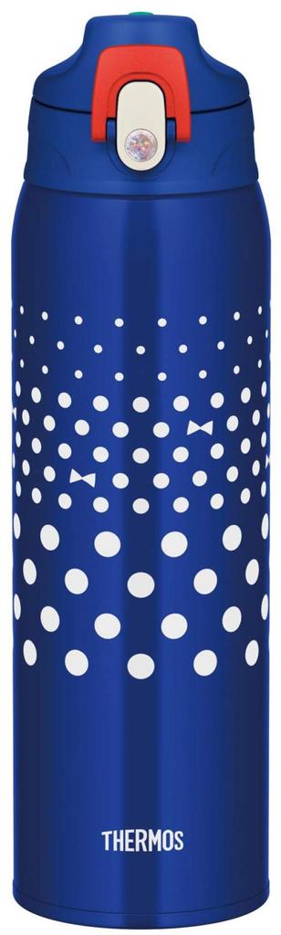 Thermos Vacuum Insulated Two-Way Water Bottle, 1.0L1.03L, Navy Dot, FJJ-1000WF NVD