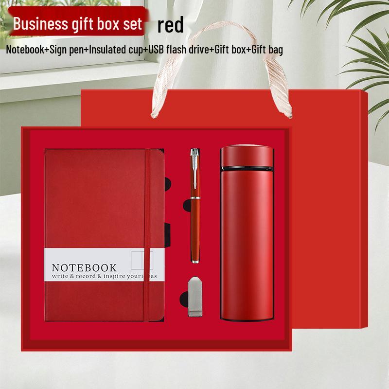 High-End Business Gift Set: Notebook & Insulated Cup Memento for Client Events