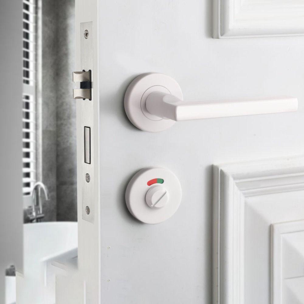 Black Color Public Toilet Lock Nylon Plastic Stainless Steel Deadbolt Dressing Room