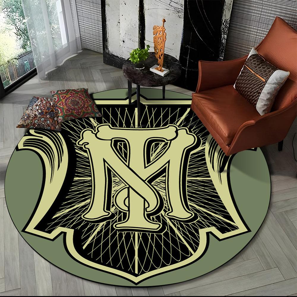 3D Tištěný Film Scarface Tony HD Kulatý Koberec pro Obývací Pokoj Ložnici Dětský Herní Koutek Dekorace, Koberec do Zvířecí Zóny Protiskluzová Podložka