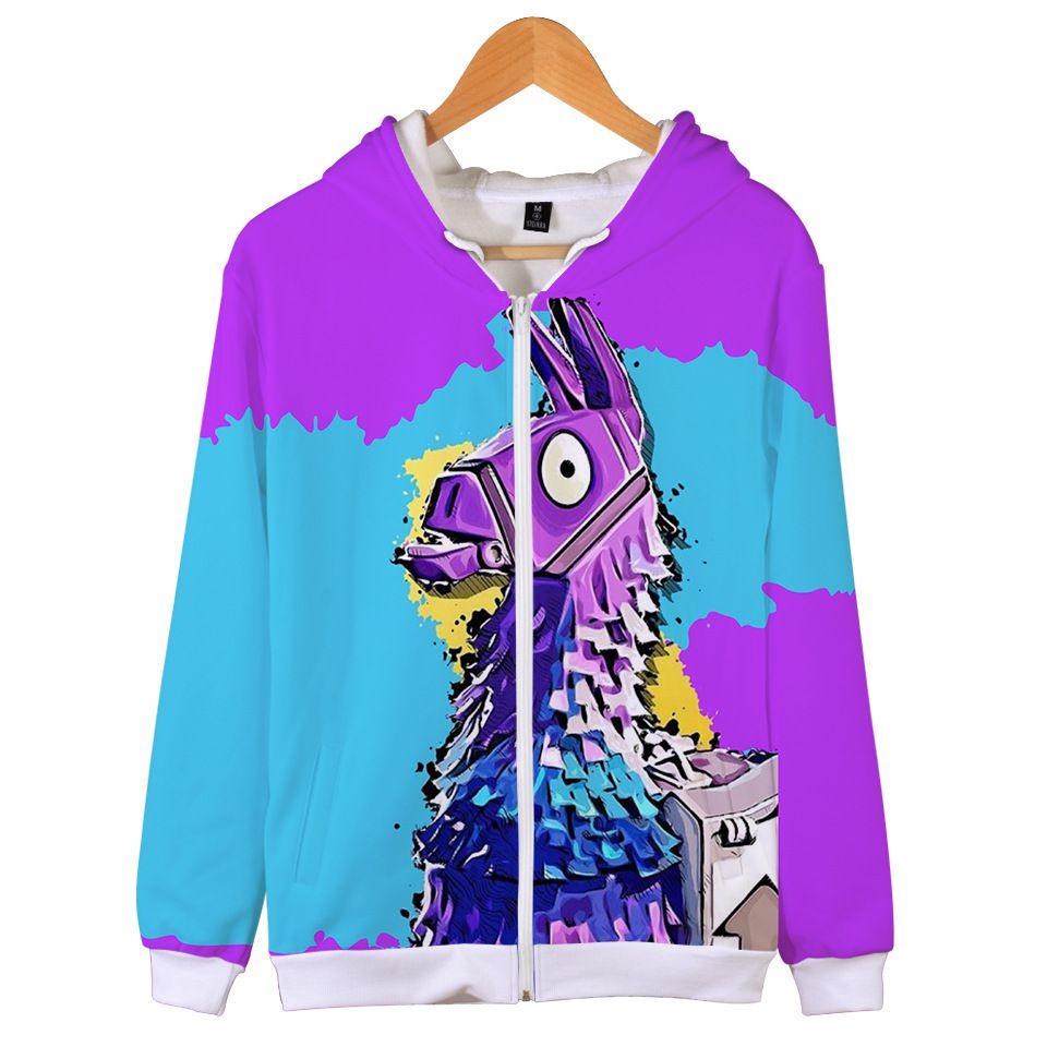 Fortnite Hoodie 3d Print Zipper Sweatshirts Battle Royal Cosplay Costume