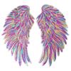 Rainbow Feather Wings Sequin Sew Patches Embroidered Badges for Clothes DIY Appliques Craft Decoration Materials for Sewing