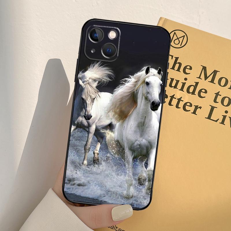 Funda de Teléfono Caballos Corriendo Para iPhone 17 16 15 14 11 12 13 Pro Max mini XR 16e 15 16 Plus 17 Air Cobertura Completa
