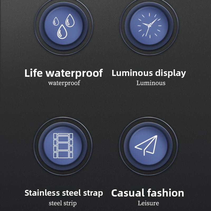 OPK Brand Watch Fake Tourbillon Steel Belt Calendar Luminous Quartz Watch Men's Watch Men's Watch