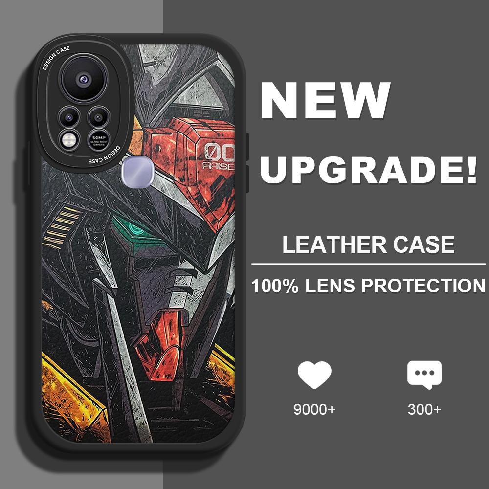 

Тонкий кожаный чехол с мультяшным узором, мягкий силиконовый чехол из искусственной кожи для iPhone Samsung Huawei Honor Xiaomi Redmi OPPO Realme Vivo Vivo Y91C/Y1S чёрный