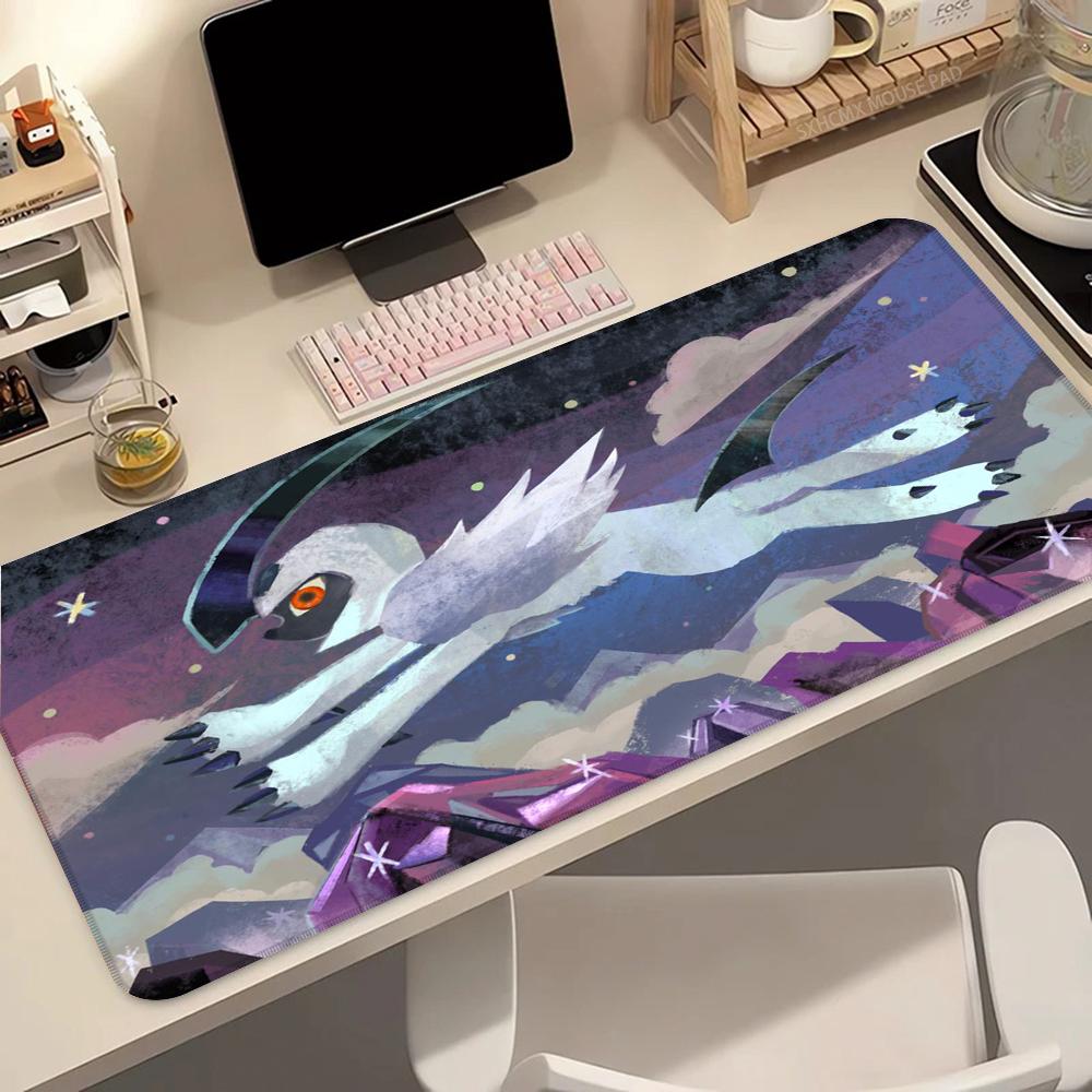 Large Gaming Mouse Pad with HD Print P-Pokemons Absol Design for PC Computer Keyboard Desk Mat Carpet Table Accessories
