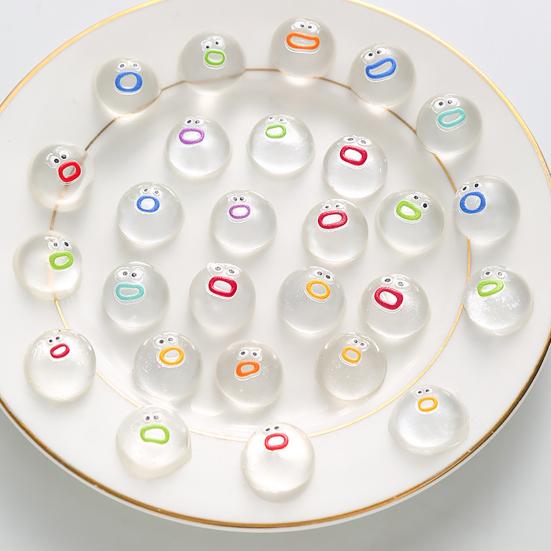 5/10/15/20Pcs Mini Expression Stress Ball Anxiety Relief Clear Cartoon Ball Squeeze Toy Sensory Ball Fidget Desk Toy Party Favors