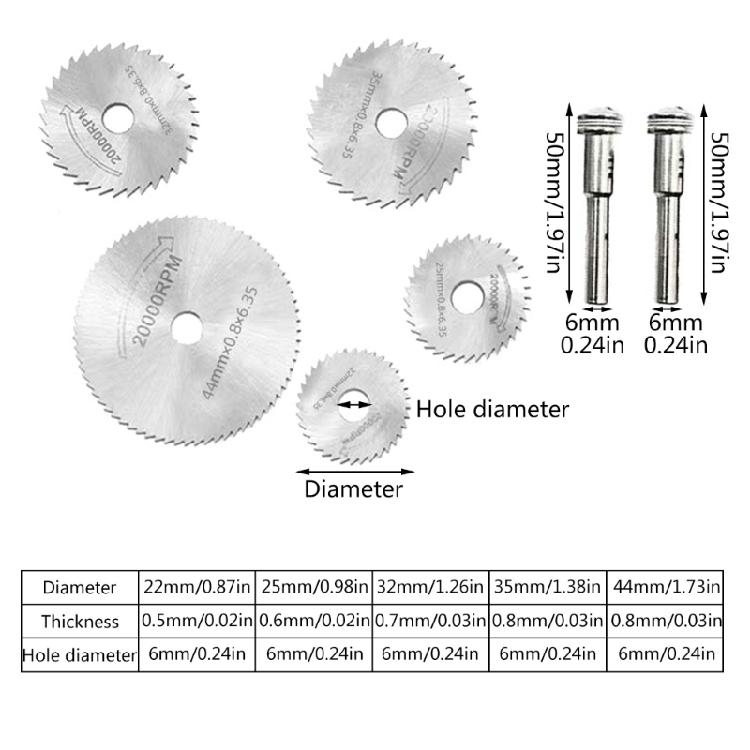 5 ks kovový řezný kotouč 22/25/32/35/44 mm kotoučová pila pro hliník železo ocel kovový řezný kotouč pila kotouč