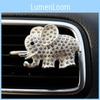 Creative Car Interior Decor With Sparkling Elephant-shaped Crystal
