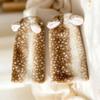 High Tube Plush Boot Covers Thickened Fawn Print Socks Cute Deer Ear Leg Warmers  For Women