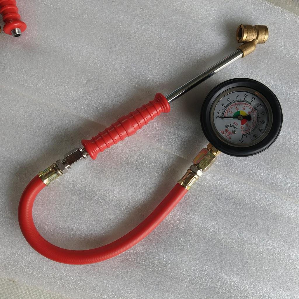 12mm Bore Tire Pressure Gauge for Large Construction Vehicles and Trucks