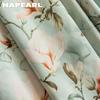 1PC NAPEARL Vintage Pastoral Green Floral-print Curtain Full Blackout Curtains for Bedroom Living Room Balcony Window for Home Decor