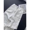 Elegant High-Waisted White Cotton Linen Wide-Leg Pants for Women - Summer 2026