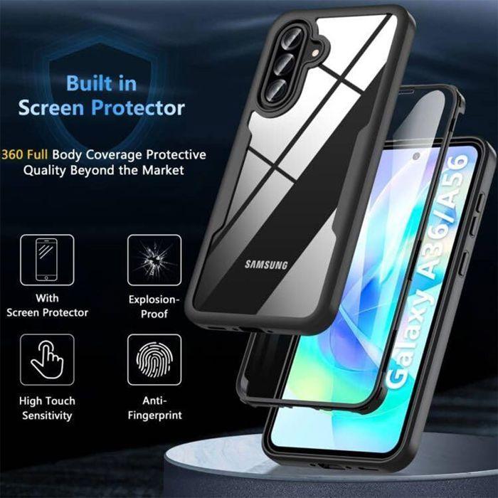 Case for Samsung Galaxy A36 5G, Full Hybrid Protection - Black - BOOLING®