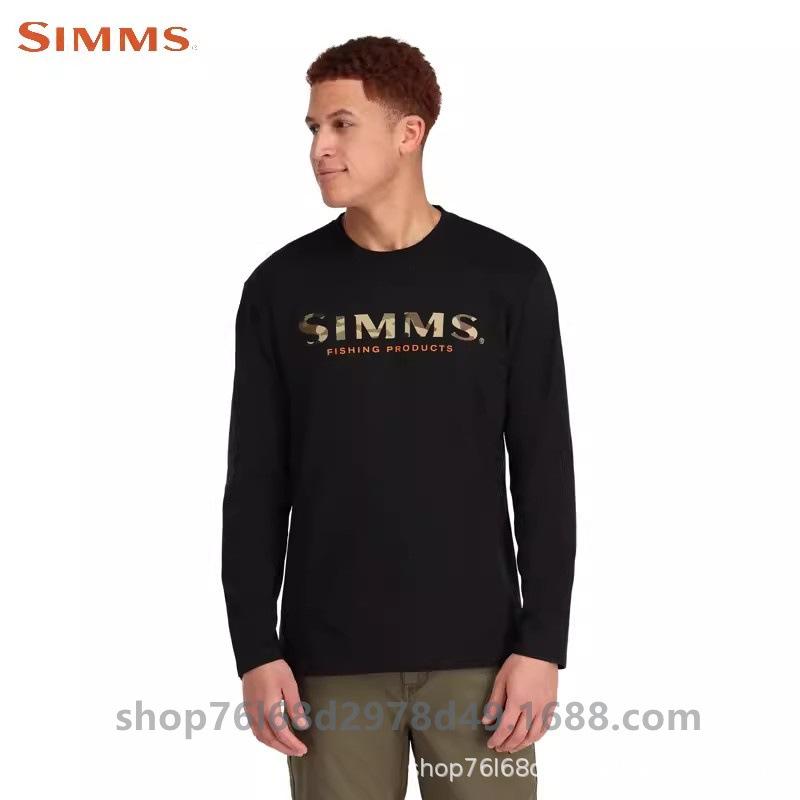 Simms long-sleeved T-shirt summer sunscreen clothes Luya fishing clothes upf50 + quick-drying breathable men's clothing new