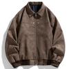 Casual Men's Jacket Spring and Autumn New PU Leather Jacket Men's Lapel Cycling Motorcycle Leather Jacket Men