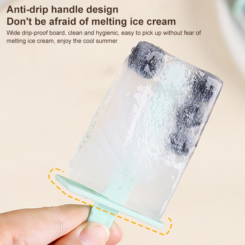 4/8 Gniazd Forma do lodów na patyku z pokrywką Domowe Lody z fasoli Mung Domowe Lody Formy do mrożonych lodów