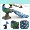 Wildlife Pvc Bird Model Peacock Statue Animal Figurine Collection For Shelf Display