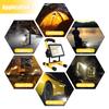 60W LED Portable Rechargeable Floodlight Waterproof Spotlight Battery Powered Searchlight Outdoor Work Lamp Camping Lantern